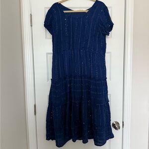 Soft Surroundings Blue Dress with sequins